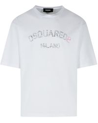 DSquared² - Camiseta de algodón blanco - Lyst