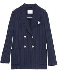 Circolo 1901 - Jackets Blu Cotton - Lyst