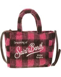 Mc2 Saint Barth - Wooly Colette Handbag avec franges et motif de contrôle - Lyst