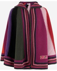 PUCCI - Color Block Wool Cape - Lyst