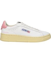 Autry - Sneakers Dallas Low Donna Pelle Bianco/Rosa - Lyst