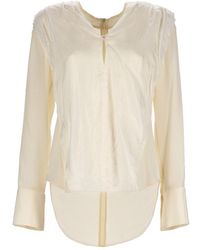 Victoria Beckham - Silk Long-Sleeve Top - Lyst