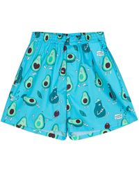Junya Watanabe - Katoenen Shorts Met Print - Lyst