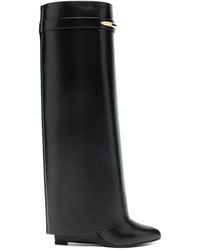 Givenchy - Shark Leather Knee Boots - Lyst