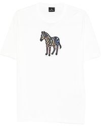 Paul Smith - T-Shirt Met Zebraprint - Lyst
