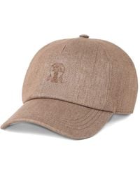 Brunello Cucinelli - Linen Blend Baseball Cap - Lyst