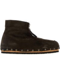 Magliano - Dark Suede Ankle Boots - Lyst