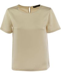 Weekend by Maxmara - Gilbert Satin And Jersey T Shirt - Lyst