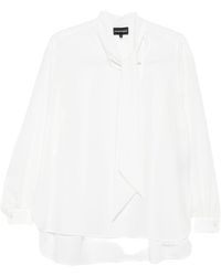 Emporio Armani - Neck-Tie Blouse - Lyst