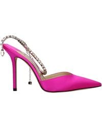 Jimmy Choo - Saeda Sandals Fuchsia Satin - Lyst
