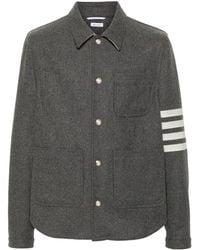 Thom Browne - 4-Bar Felted Shirt Jacket - Lyst