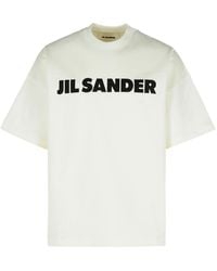 Jil Sander - T-Shirt Met Logoprint - Lyst