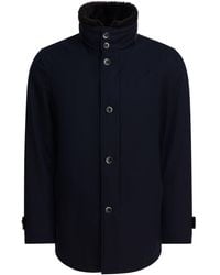 Herno - Virgin Wool Long Coat Jackets And Coats - Lyst
