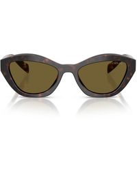 Prada - Zonnebril Pra02 S 17 N09 Z Root Schildpad/donkerbruin Unisex - Lyst