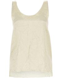 Lanvin - Ivory Viscose Top - Lyst