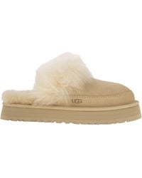 UGG - Disquette Chalet Hausschuhe mit Fell und Plateau - Lyst