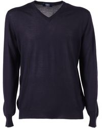 Fedeli - Col V L/S Pull Tricoté Homme - Lyst