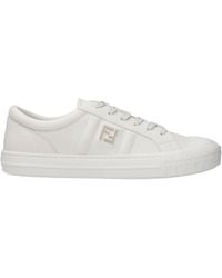 Fendi - Domino Sneakers/Chalk Leather - Lyst