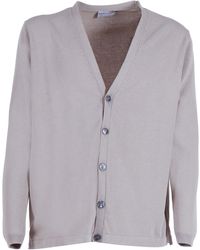 Sette Fili Cashmere - Cardigan M/Lunga Fondo Tubolare Con Spacchi - Lyst