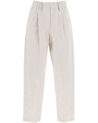 Brunello Cucinelli - Pantalones de lona y lona de algodón . - Lyst