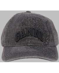 Ganni - Embroidered Baseball Cap - Lyst