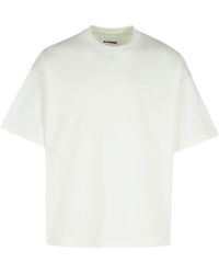 Jil Sander - Ivory Katoenen T -shirt - Lyst