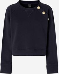 Pinko - Cotton Sweatshirt With Buttons - Lyst