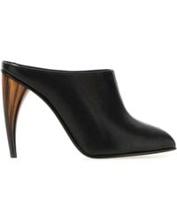 McQueen - Leather Mules - Lyst