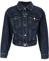 Agolde - Cropped Denim Trucker Jacket With Contemporary Silhouette - Lyst