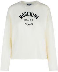 Moschino - Ivoor Maagdelijke Wollen Trui - Lyst