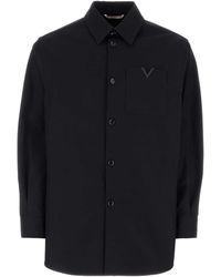 Valentino Garavani - Midnight Stretch Cotton Shirt - Lyst