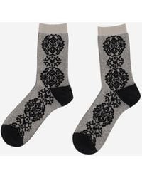 ANT45 - Cotton Blend Socks With Floral Pattern - Lyst