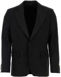 Etro - Black Stretch Wool Blazer - Lyst