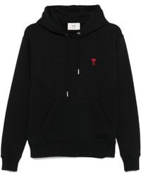 Ami Paris - Hoodie Met Rits En Ami De Coeur Patroon - Lyst