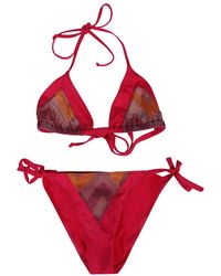 Feel me fab - One Printed Triangle Bikini Set - Lyst
