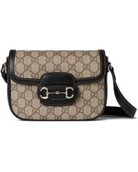Gucci - Horsebit 1955 Soft Small Shoulder Bag, Gg Canvas - Lyst