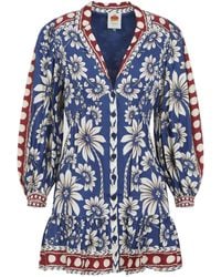 FARM Rio - Luna Long Sleeve Mini Dress - Lyst