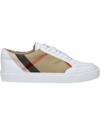 Burberry - Vintage Check Canvas & Leather Sneaker - Lyst