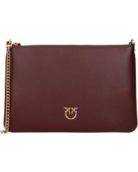 Pinko - Crossbody Bags Leather/Burgundy - Lyst