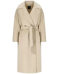 Weekend by Maxmara - Resina Ivory Belted Coat - Lyst