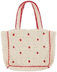 Emile Et Ida - Tote Bag Crochet Fleurs - Lyst