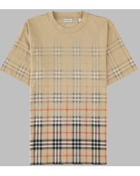 Burberry - T Shirt Con Stampa Check - Lyst