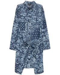 Emporio Armani - Cotton Chemisier Dress - Lyst