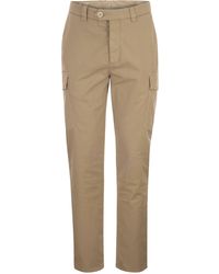 Brunello Cucinelli - Garment Dyed Leisure Fit Trousers - Lyst
