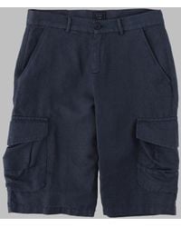 Fay - Boys Linen-Cotton Woven Bermuda Shorts - Lyst