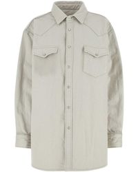 Maison Margiela - Chalk Denim Oversize Shirt - Lyst