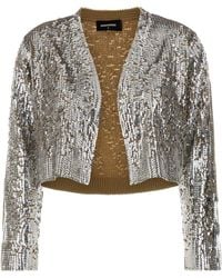 DSquared² - Dsquared Embellished Wool Cardigan - Lyst
