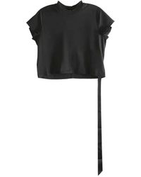 Rick Owens - T-Shirt Met Geribbelde Hals - Lyst