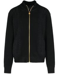 Versace - Pull à mélange de coton noir - Lyst