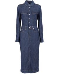 7 For All Mankind - Halona L/S Maxi Dress - Lyst